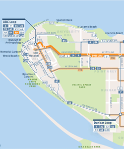 Map of Bus lines